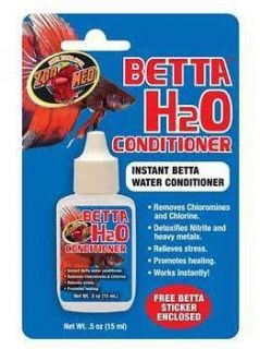 ZOO MED BETTA H2O CONDITIONER .5 OZ WATER FISH TANK NEW FREE SHIP IN 