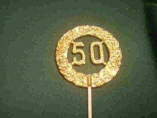12 pieces 50th Anniversary plastic picks decorations 2.5 diameter 12 