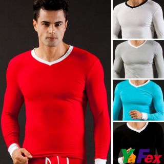 Colorful~ Muscle Mens Thermal Warmer Strench undershirt Tops S~L Good 