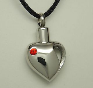  PIECE OF MY HEART CREMATION URN NECKLACE STAINLESS HEART URN PET URN