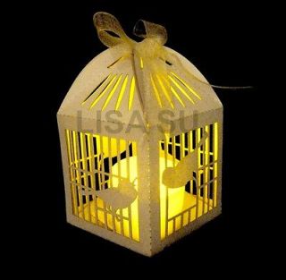 20 or 50 Luxe Bird Cage Filigree cut out wedding sweet gift favour box 
