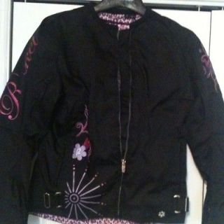 Ladies Joe Rocket Heartbreaker Jacket. Black/pink Textile