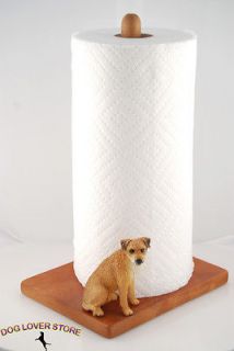 Border Terrier Dog Figurine Paper Towel Holder