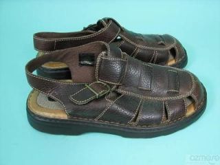 Brass Buckle Thick Leather BJORNDAL Mens Sport Sandals Sz 10 Brown 