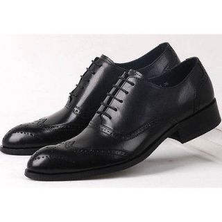 Classic Brogues Leather Men Lace Up Oxford Business Formal dress boots 