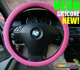   Pink Car Hello Steering Wheel Cover GLOW IN THE DARKCameleon Cover