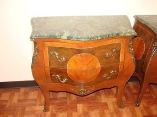 LOUIS XV STYLE MARBLE TOP COMMODE CHEST/BOMBE