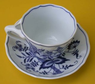 Blue Danube Japan China Tea Cup Saucer Set Blue Onion Rectangle mark 