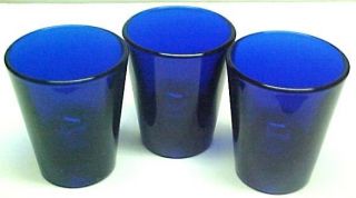 COBALT BLUE GLASS 1 oz SHOT GLASSES
