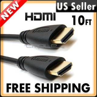   HDMI 3D M/M Cable Cord 1080p Hi Speed Blu Ray HDTV PS3 xBox PS3 10FT