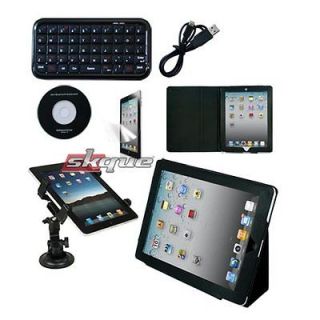   Accessory Bundle Bluetooth Keyboard Leather Case for Apple iPad 3 3rd
