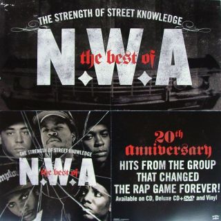 NWA Best Of PROMO Two Poster N.W.A. Ice Cube EAZY E Dr. Dre MC Ren DJ 