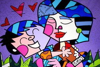 Romero Britto Canvas Art Painting_Mother & Son 20x24