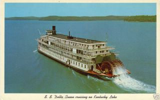 SS Delta Queen Boat Ship Largest Sternwheeler Kentucky Lake Chrome 