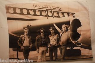 Led Zeppelin B/W Jet Airplane Cloth Poster Flag NEW