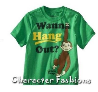CURIOUS GEORGE Shirt Tee Size 18 24 Months 3T 4T 5T Short Sleeve