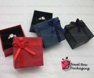 12x Paper/Cardboar​d Ring Jewelry Gift Boxes Square Shp