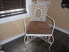 Vintage Wrought Iron/Metal Shabby Chic Antique White Chair/amimal 