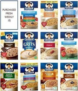   QUAKER INSTANT OATMEAL Hot breakfast Cereal U CHOOSE from 11 FLAVORS