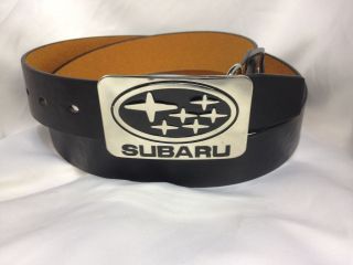 SUBARU CAR BUCKLE ,COLLECTABLE BUCKLE W.FREE BELT any color.