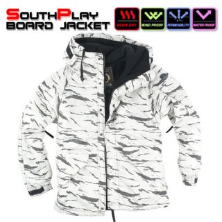 2012 new snowboard jacket ski zip mens hoody proof size S~XXL military 