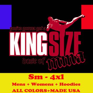 KING SIZE MMA funny fighting ring tap judo fight boxing karate mens t 