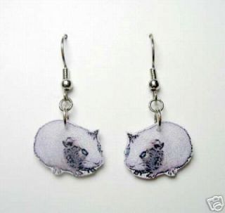 Handcrafted Color Guinea Pig Earrings Free Shipping *