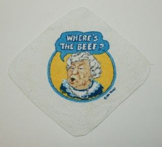 Wendys Wheres The Beef Promo Wash Cloth