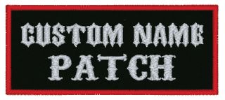 Custom Embroidered Name Patch Motorcycle Biker Tag Personalized Badges 