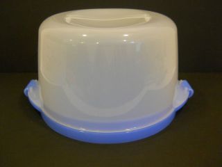 ROUND CAKE TAKER WITH DIVIDED TRAY 2 IN 1 PLASTIC CONTAINER LOCKING 