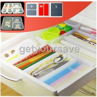 Cosmetic Kitchen Expandable Grid Drawer Organizer Tray Case Divider 