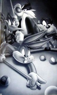 Bugs Bunny Playing Pool poster   Looney Tunes