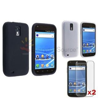   Skin Gel Soft Case+2x LCD Cover For Samsung Galaxy S2 T989 T Mobile