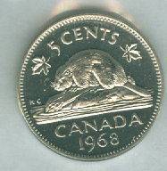 Newly listed 1968 PL Proof Like Nickel 5 Five Cent 68 Canada Canadia 