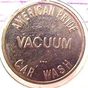 CAR WASH TOKEN AMERICAN PRIDE 50 CENT VACUUM  7710C