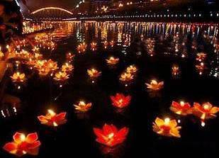  Floating Water Light Paper Candle Lotus Lanterns Chinese Wishing Lamp