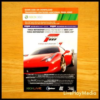   LAUNCH TRACK & CARS PACK DLC BONUS CODE CARD XBOX 360 MOTORSPORT NEW