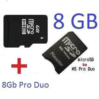GB MEMORY STICK PRO DUO MICRO CARD MS FOR PSP 8GB SDHC CAMERA