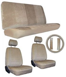 TAN Car Truck SUV Seat Covers LOADED interior package! #4