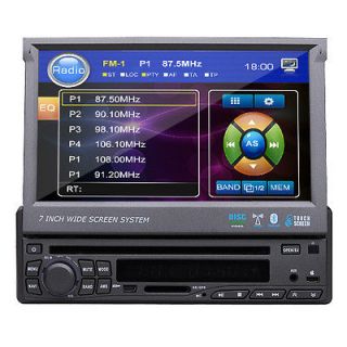 High Res 1 Din 7 Car Stereo DVD CD Radio  Player Multi touch Ipod 
