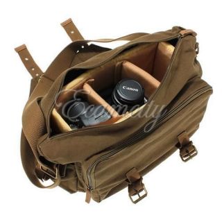   Vintage DSLR Camera Messenger Shoulder Bag for Nikon Sony Canon Pentax