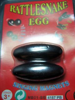   Hematite snake eggs singing magnets zippers for fun or energy massage