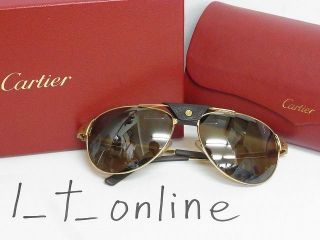 Cartier Sunglasses Santos Dumont teardrop mens 3802740 made in France