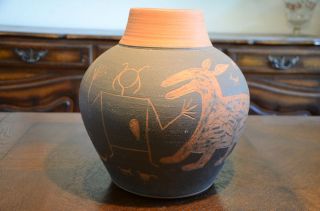 90 Santa Fe Stone Wares Southwest Pottery Art Ceramic Pot Signed G.W 