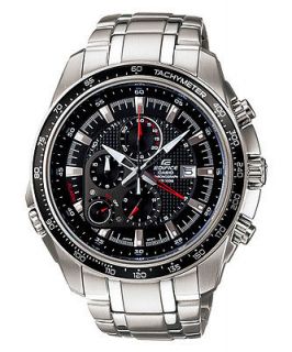 Casio EF545D 1A Edifice Mens Black Dial Stainless Steel Chronograph 