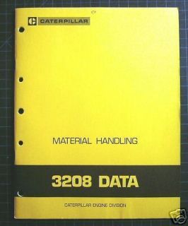 CAT Caterpillar 3208 Material Handling Data Book Manual