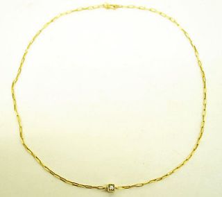 Cartier 18k Gold Necklace Chain with 4 Diamonds by Dinh Van designer
