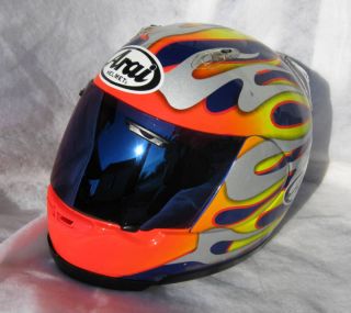 Arai RX 7 helmet visor shield Blue Chrome RR4