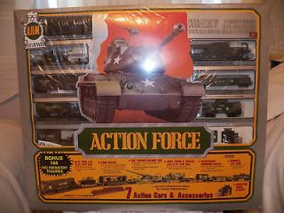AHM ACTION FORCE MILITARY TRAIN SET US ARMY