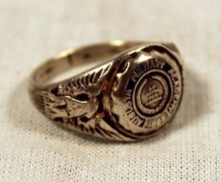   Military Academy Sterling Silver Class Ring Fort Defiance Virginia